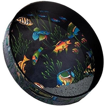 Remo 12 in. Blue with Deep Sea Fish Graphic Head Ocean Drum ET0212-10-U